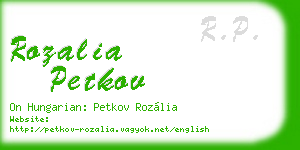 rozalia petkov business card