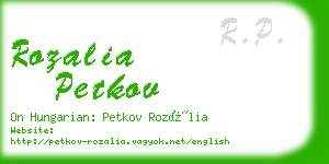 rozalia petkov business card
